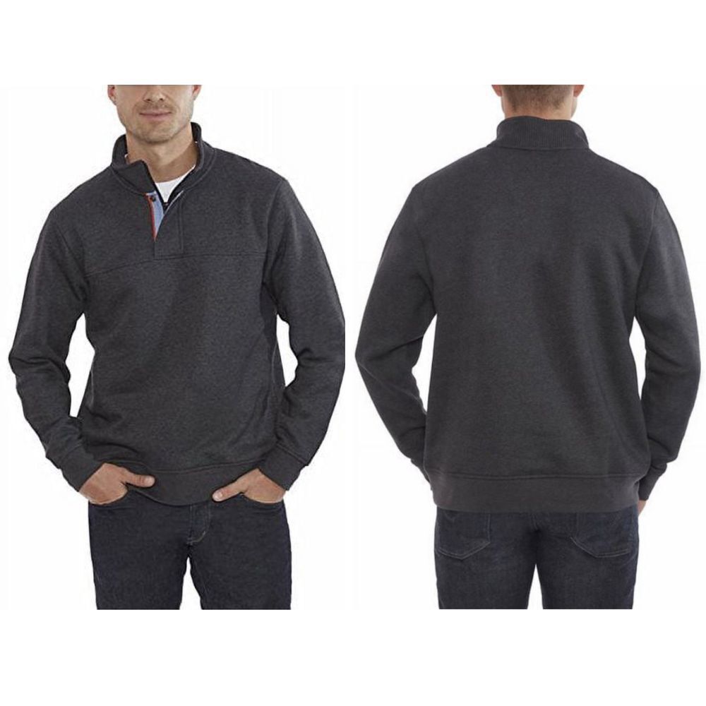 Orvis Men's 1/4 Zip Signature Fleece‎ Pullover Sweatshirt Size Medium Gray